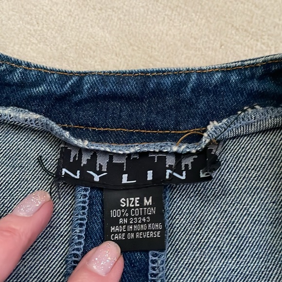 NY Line vintage patchwork jean vest size medium - Picture 13 of 14